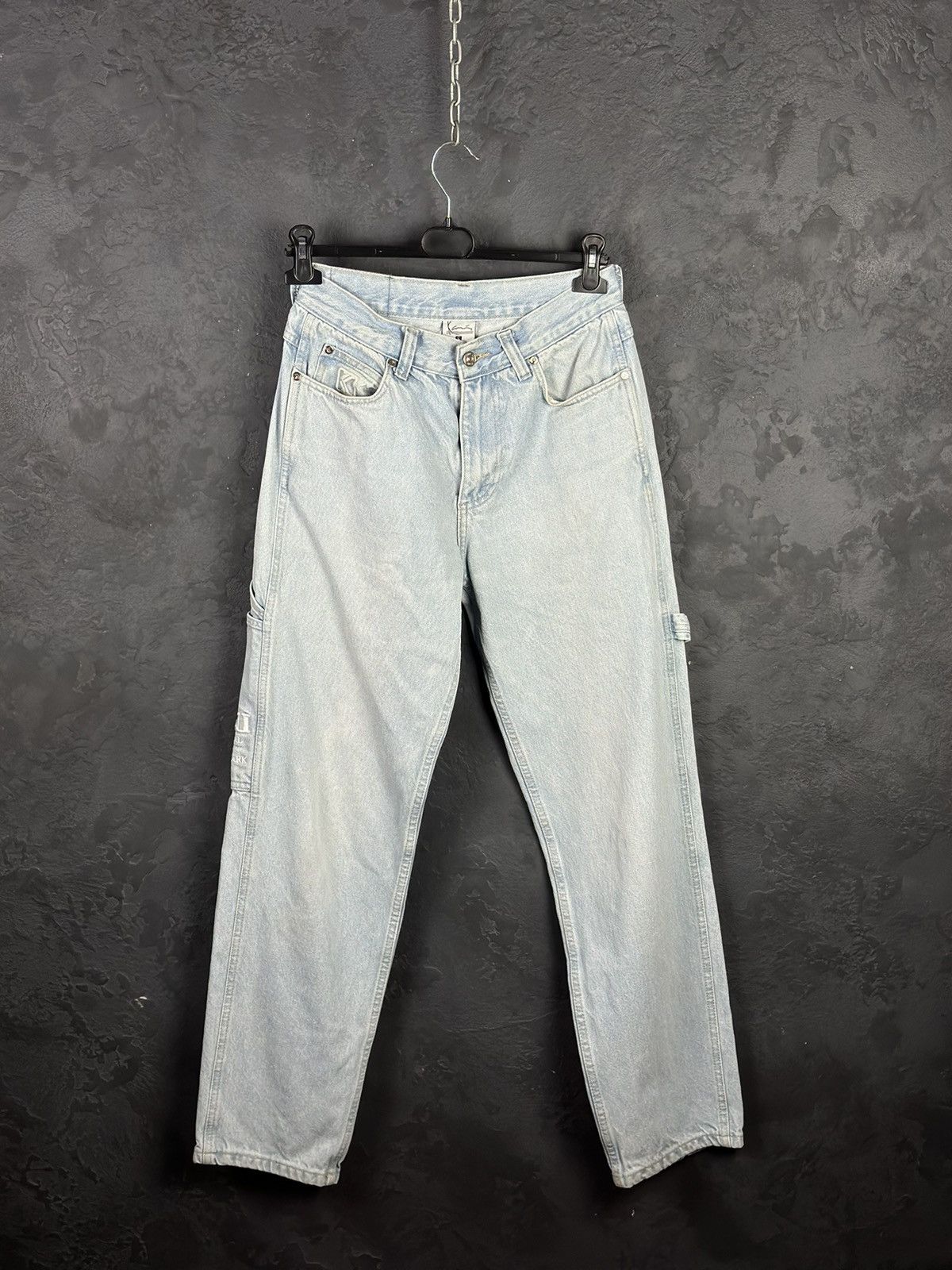 Karl Kani × Vintage Karl Kani Jeans Dark Wash Denim Cargo Pants Size US 31 - 3 Thumbnail