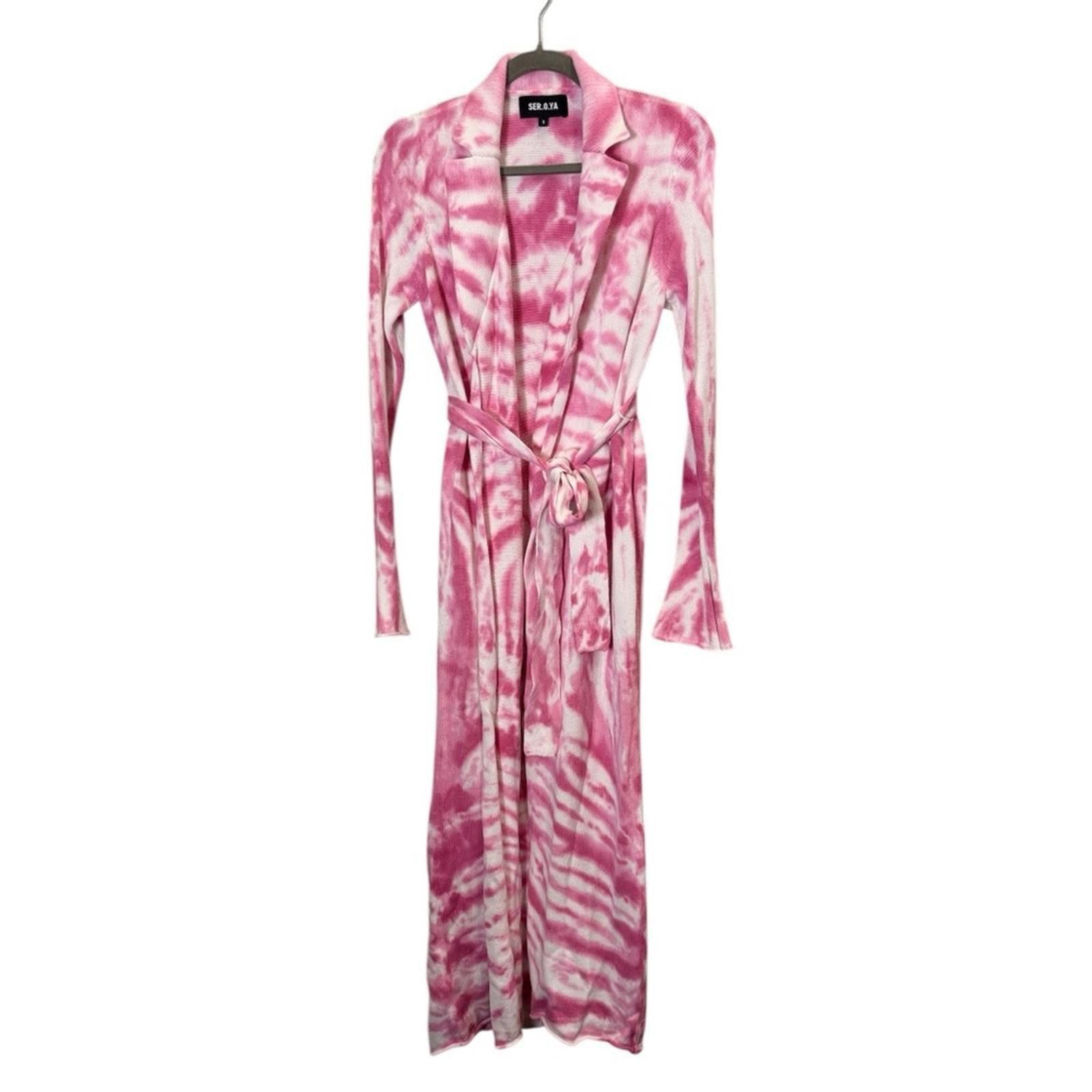 Other Ser.O.Ya Gloria Cardigan Full Length Pink Tie Dye sz S Size S / US 4 / IT 40 - 1 Thumbnail