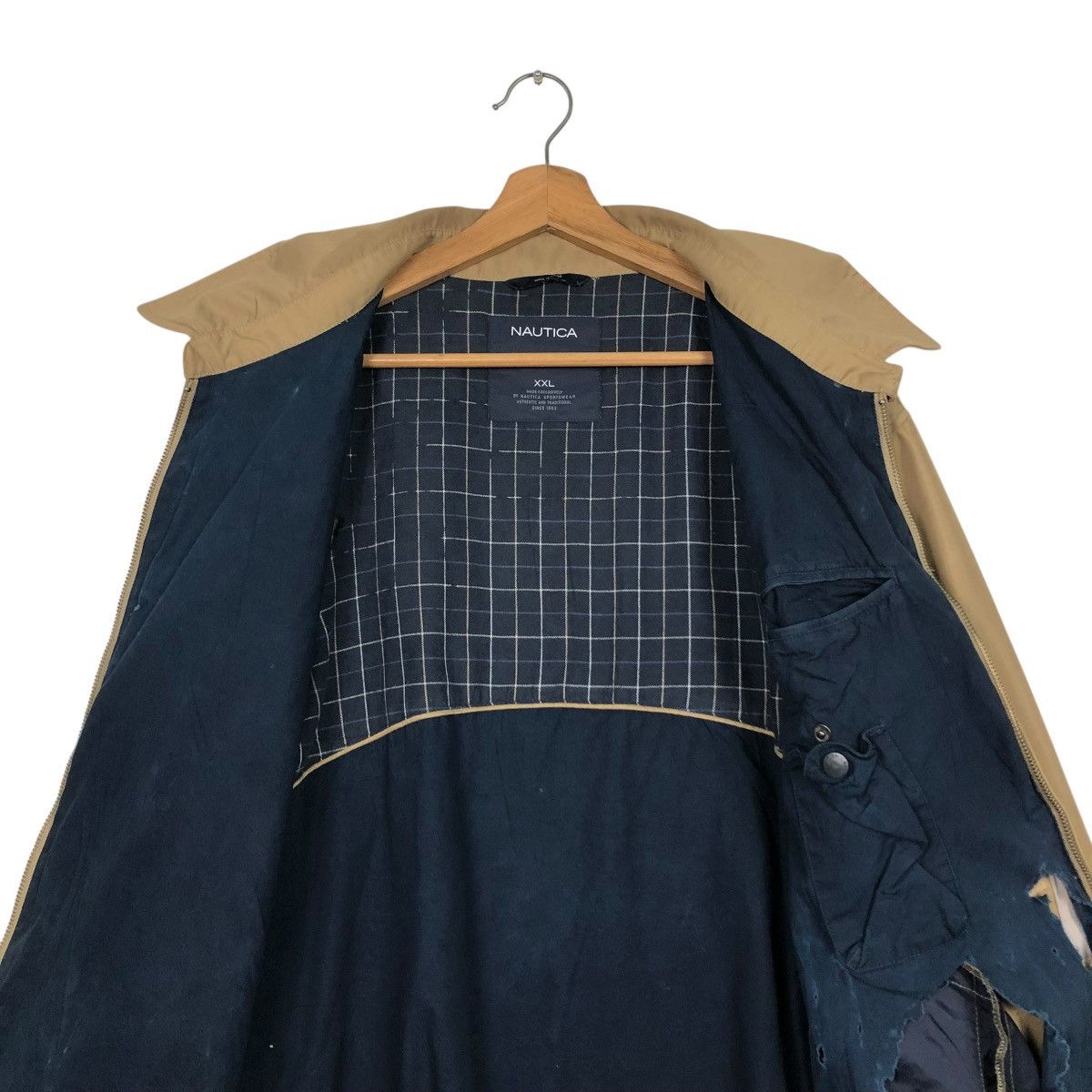 Japanese Brand 🔥VINTAGE BOMBER JACKET BLANKET STRIPED NAUTICA ISSEY MIYAKE Size US XXL / EU 58 / 5 - 16 Thumbnail