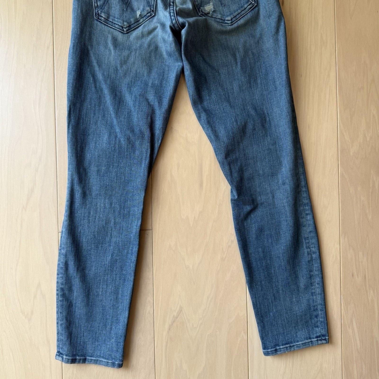MOTHER Mother Looker Crop Jeans W 26 Blue Medium Wash Glam Boho Size 26" / US 2 / IT 38 - 8 Thumbnail
