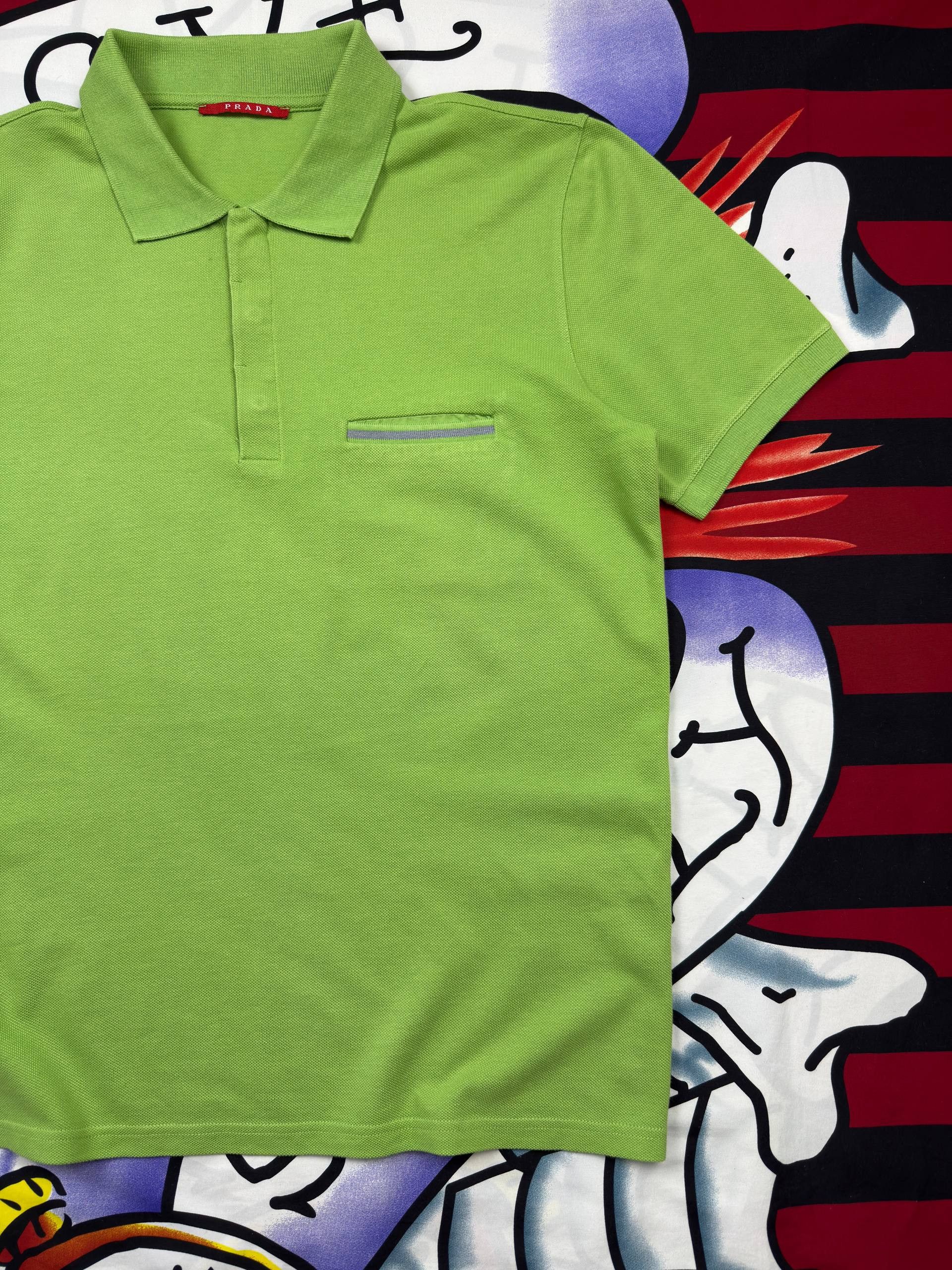 Prada Prada Vintage Black Tab Luxury polo shirt Green Size L Size L / US 10 / IT 46 - 4 Thumbnail