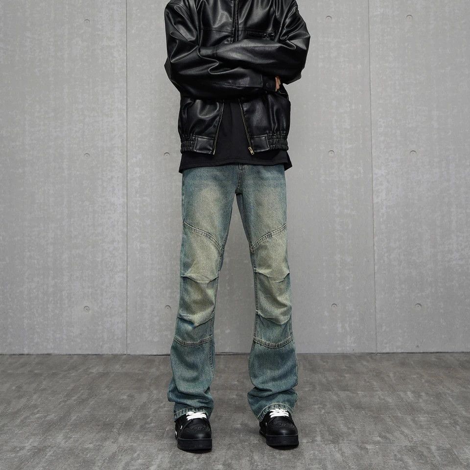 Jeans Men Streetwear Blue Vintage Casual Fashion Y2K Style