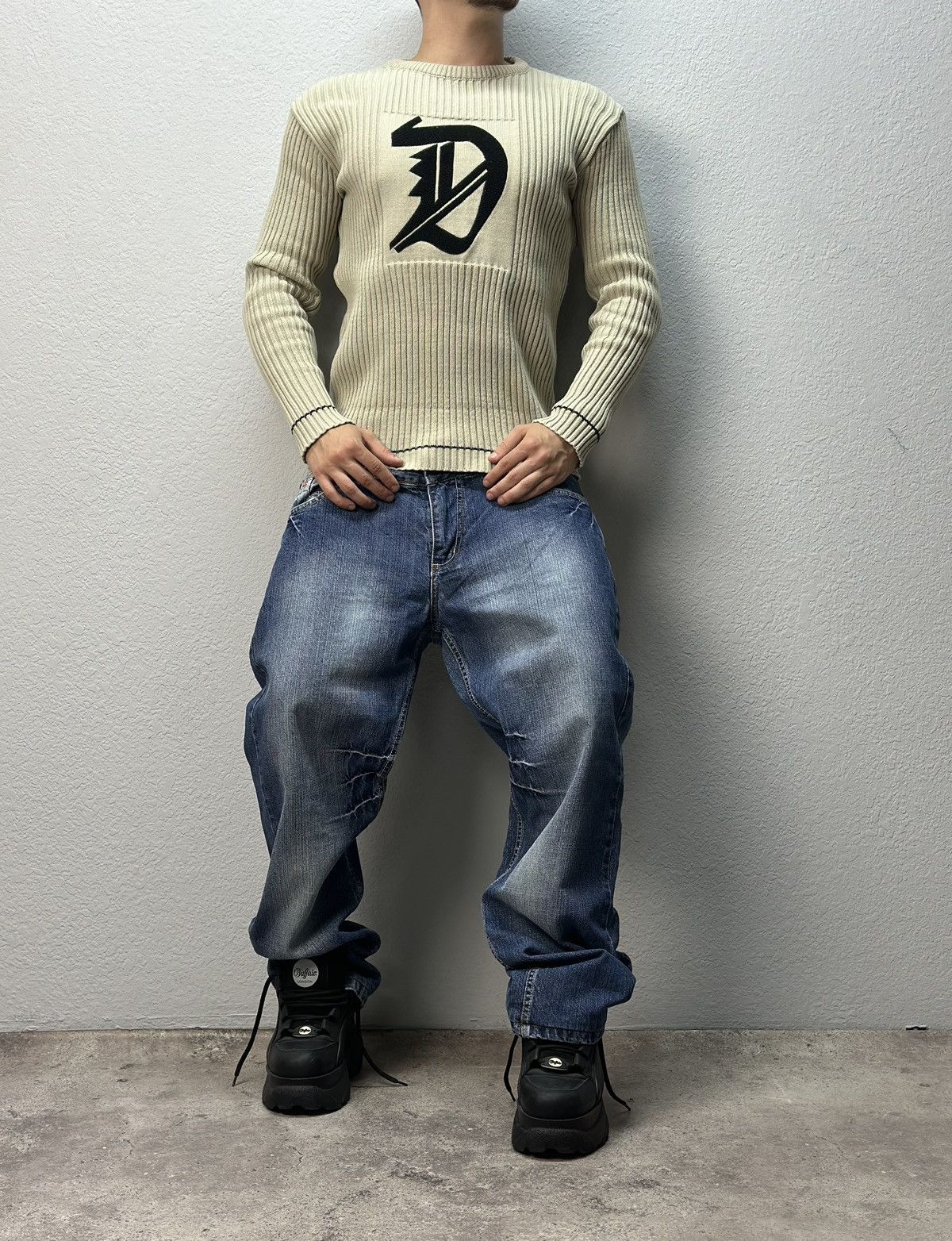 Diesel Vintage Diesel Bontage Denim Cargo Pants Avantgarde Luxury Size US 38 / EU 54 - 1 Thumbnail