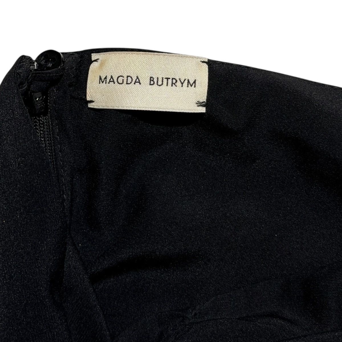 Magda Butrym Feathered trim silk tie dress Size XXS / US 00 / IT 34 - 4 Thumbnail