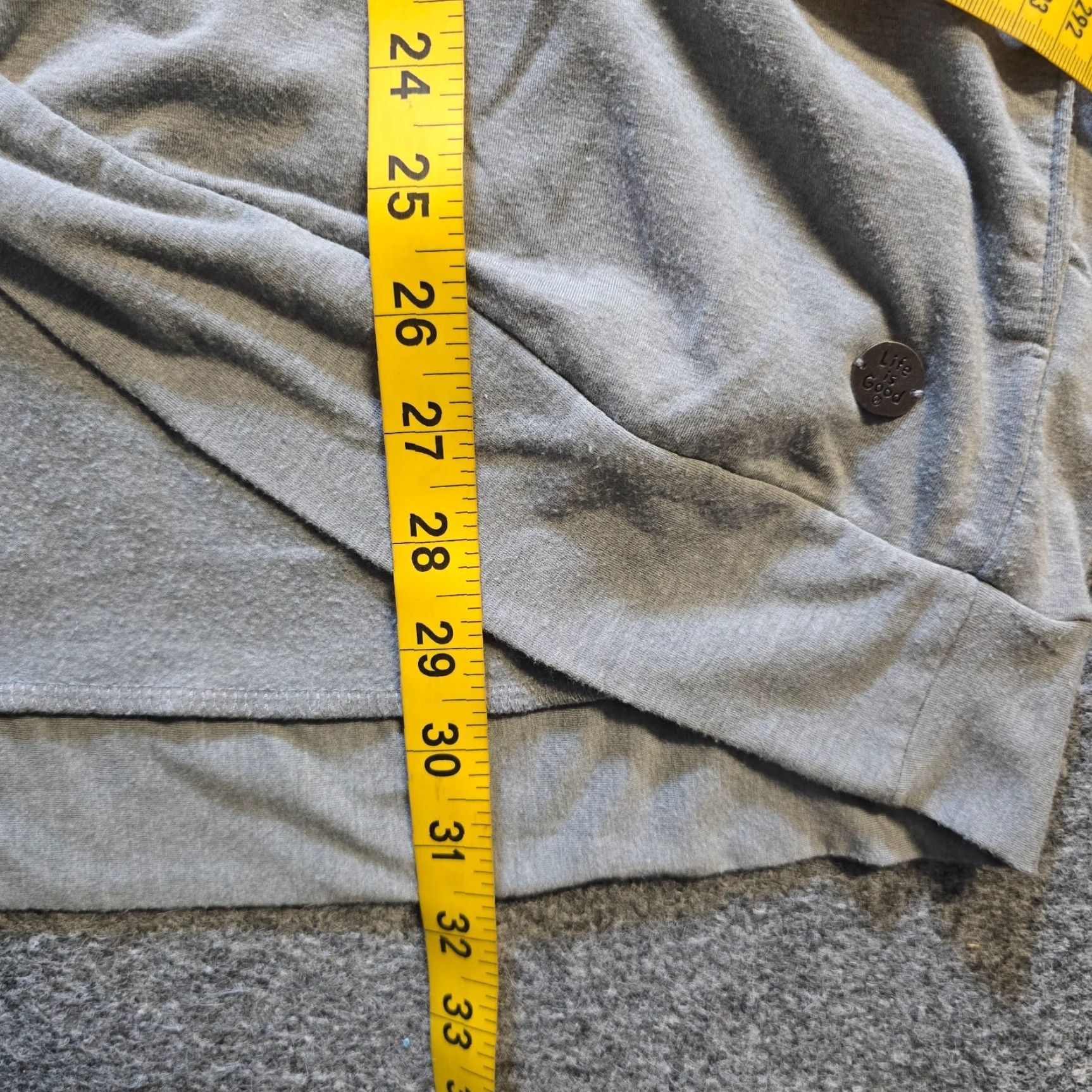 Life is Good Life is Good Sweater Cardigan Womens Large Gray Open Pockets Casual Lounge Size L / US 10 / IT 46 - 6 Thumbnail