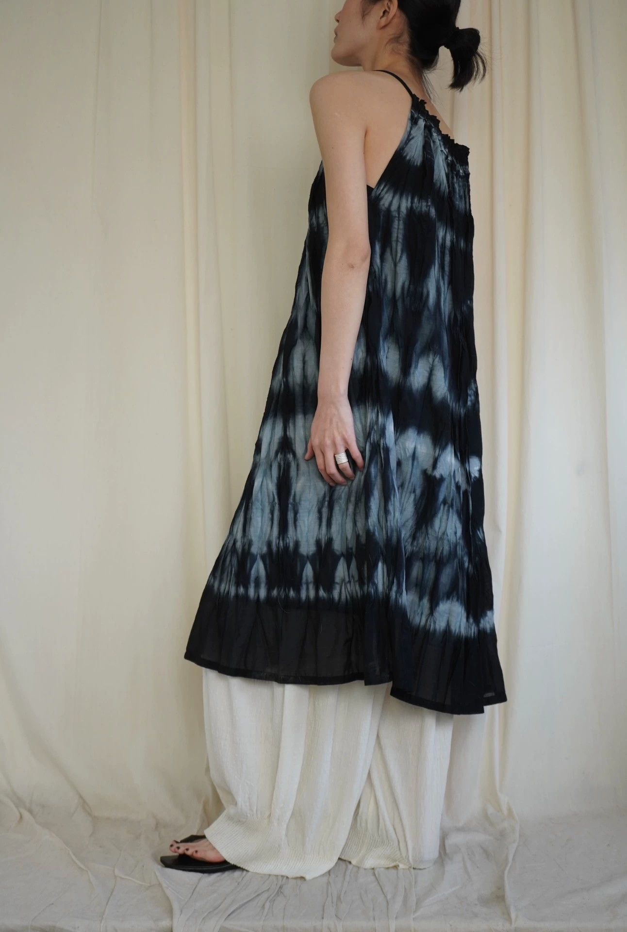 Issey Miyake ISSEY MIYAKE me 2000s TieDye Drawstring Cami Dress Size ONE SIZE - 7 Thumbnail
