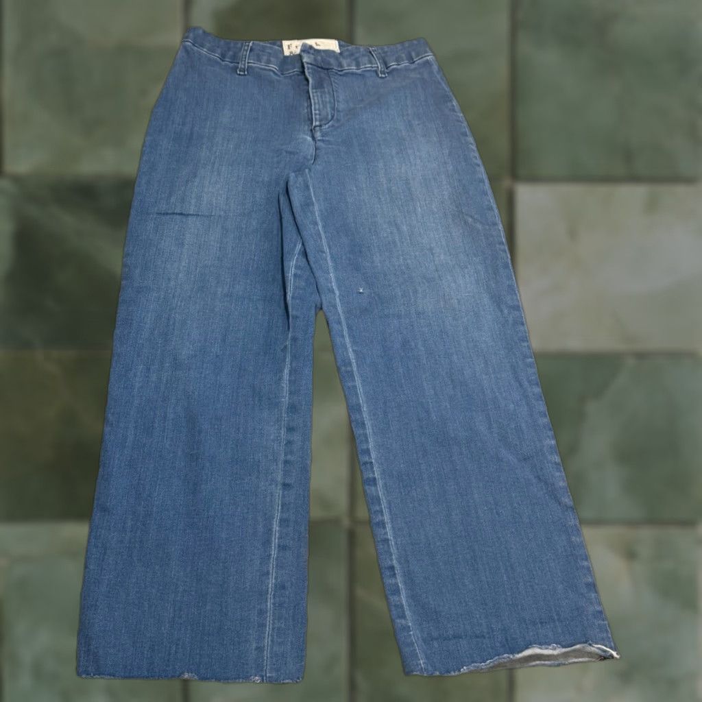 Frank & Eileen VINTAGE Frank & Eileen Women’s Cropped Jeans Size 4 Blue Stretch Denim Pants Size 27" / US 4 / IT 40 - 1 Thumbnail
