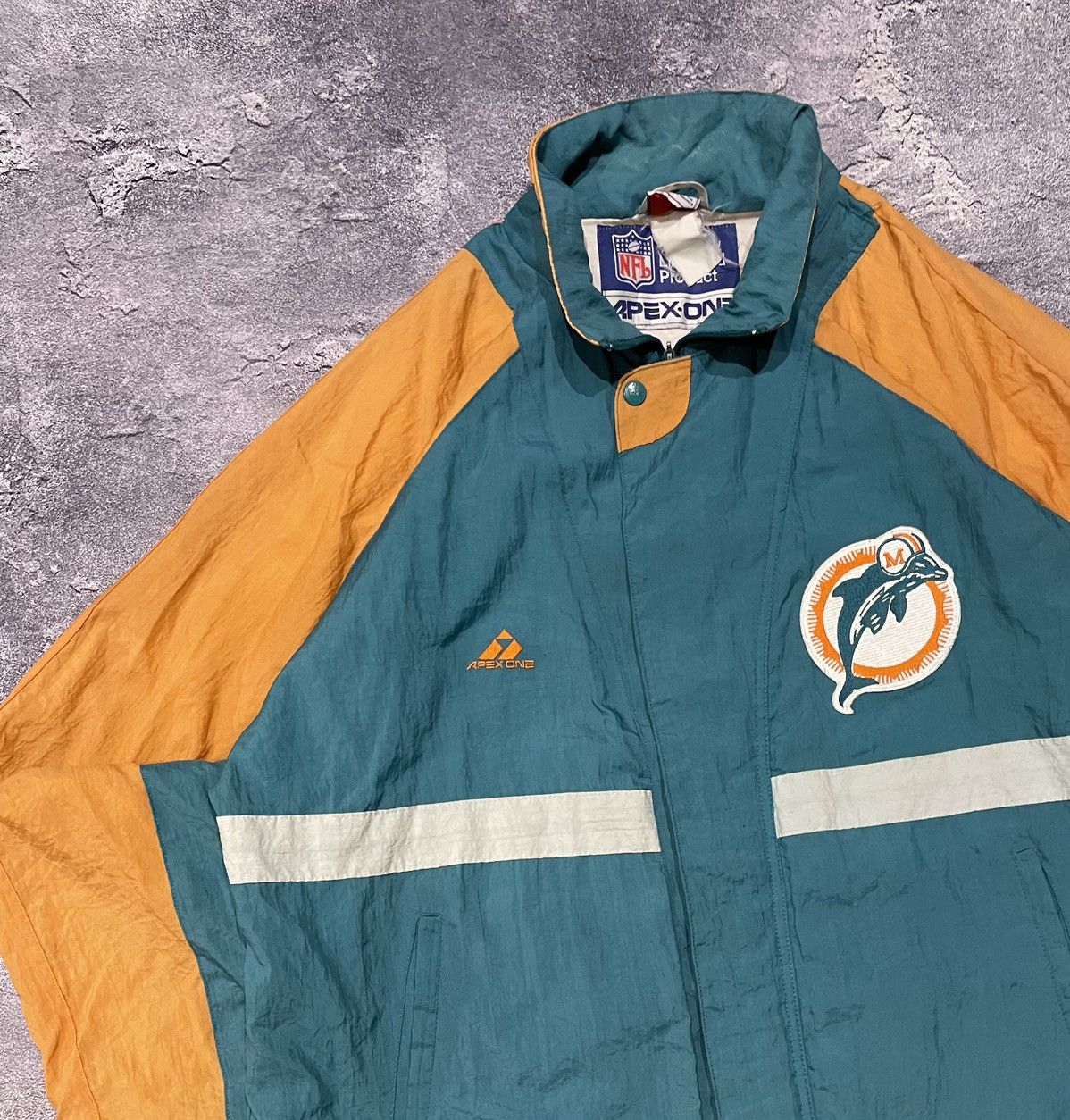 Apex One × NFL × Vintage Vintage 90s NFL Miami Dolphins Apex One Retro Jacket Rare Size US XL / EU 56 / 4 - 4 Thumbnail