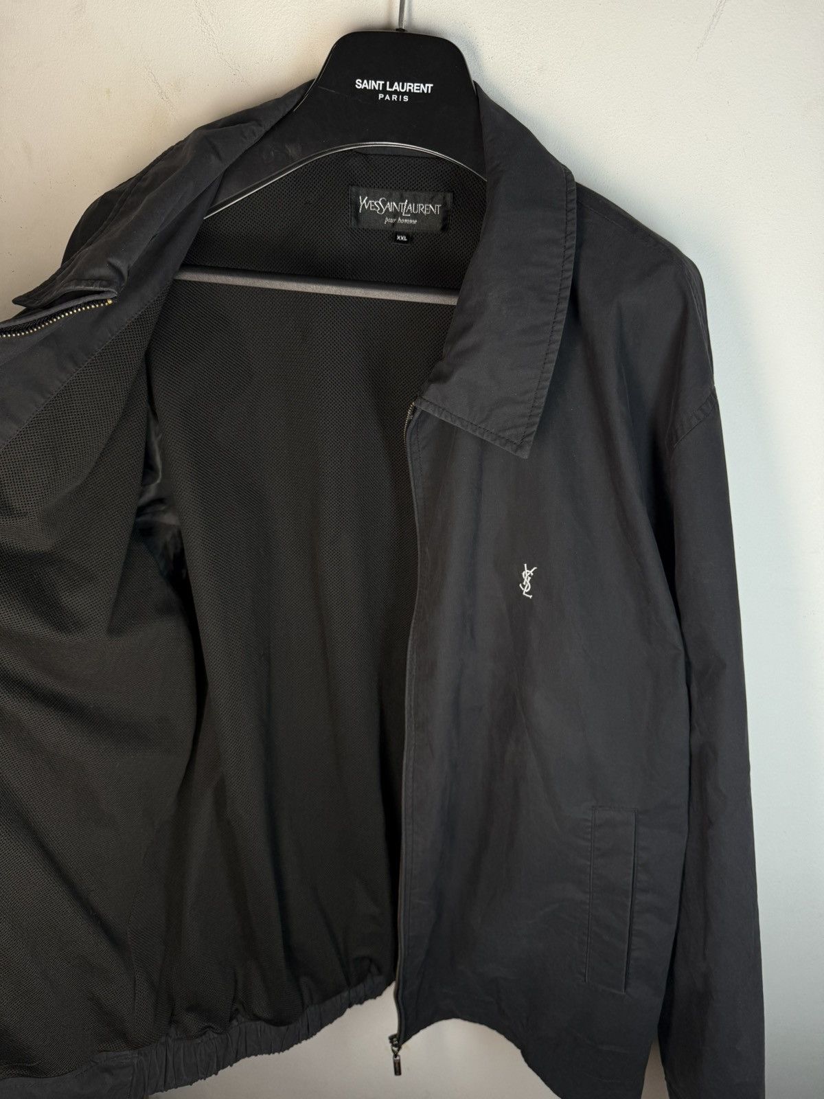 Yves Saint Laurent Black YSL Jacket Classic Bomber Size US XXL / EU 58 / 5 - 8 Thumbnail