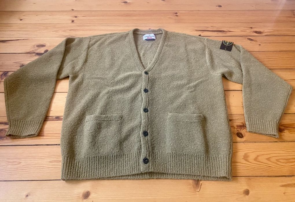 Stone Island Stone Island x Supreme Bouclé Cardigan Olive Men's