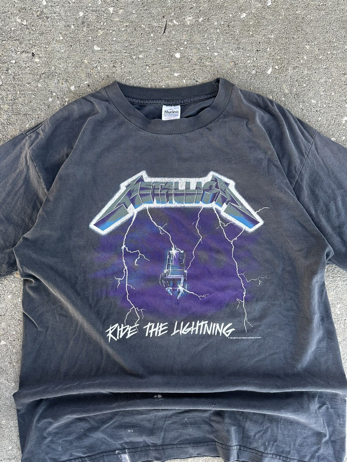 Vintage 1994 Metallica “Ride the Lightning” Band Shirt Original Size US XL / EU 56 / 4 - 3 Thumbnail
