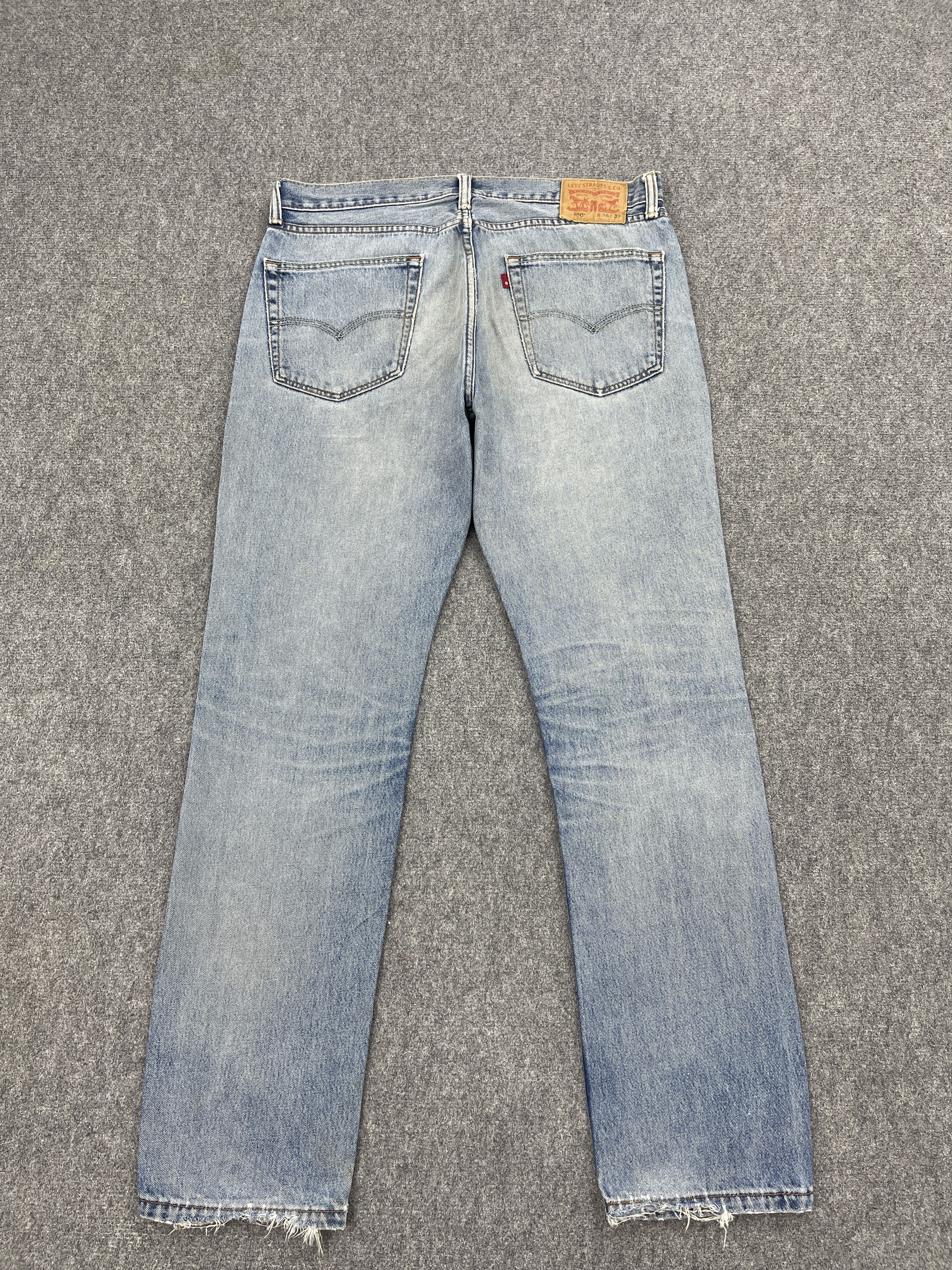 Levi's Vintage Distressed Levis 550 Light Wash Jeans DP2501 Size US 35 - 3 Thumbnail