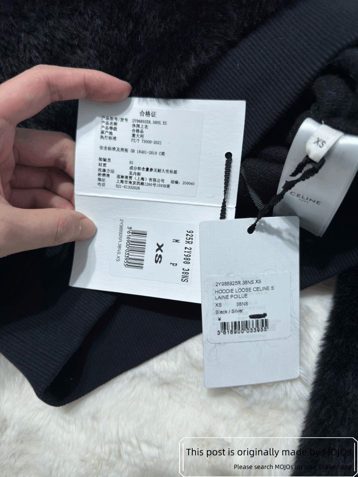 Celine Celine Rivet Logo Fur Hoodie Size US XS / EU 42 / 0 - 8 Thumbnail