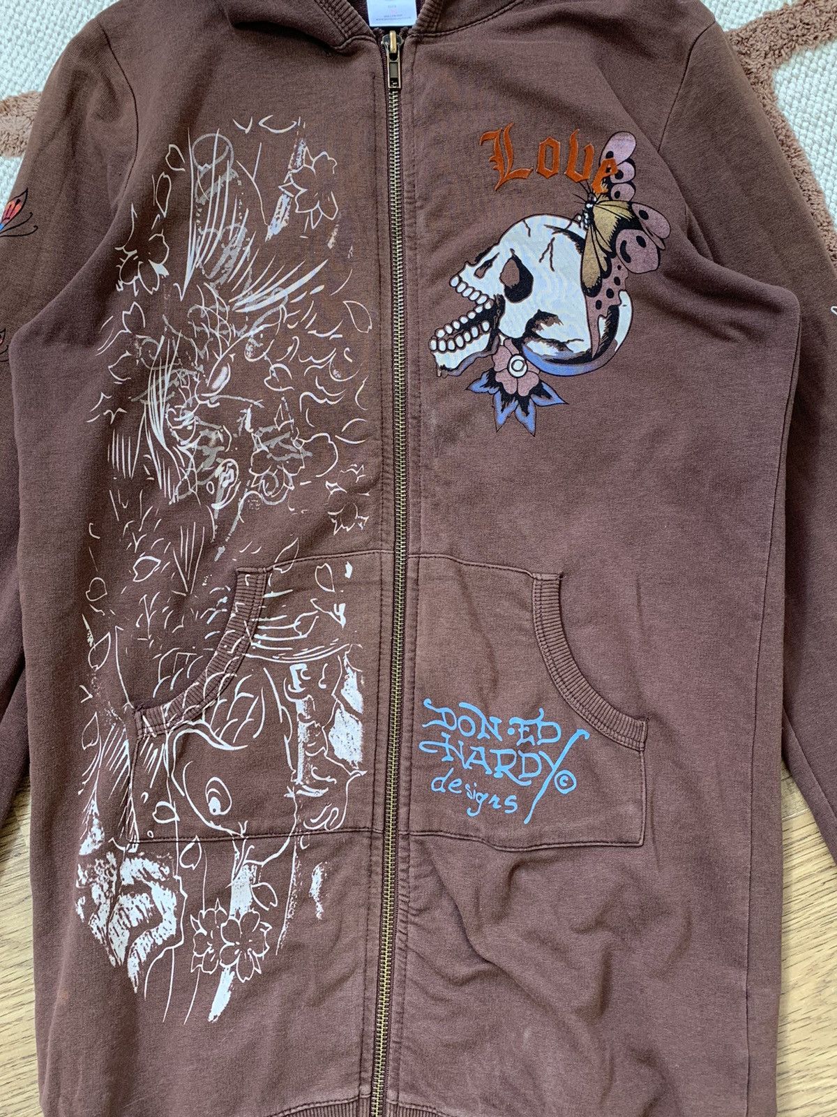 Ed Hardy VINTAGE ED HARDY JAPANESE STYLE 2000s LONG HOODIE Size M / US 6-8 / IT 42-44 - 5 Thumbnail