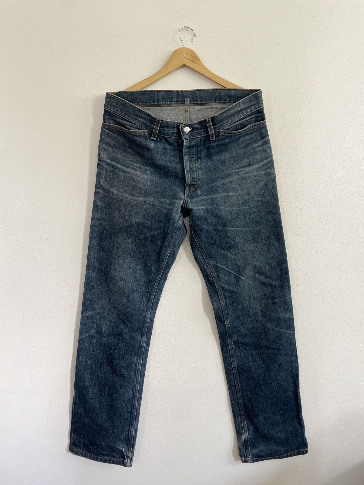 image of Helmut Lang 00S Raw Denim in Blue, Men's (Size 34)