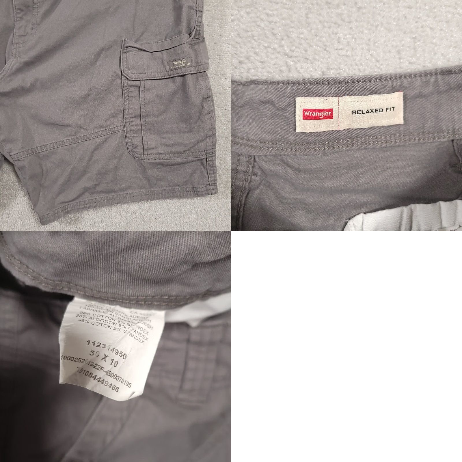 Wrangler Wrangler Cargo Shorts Mens 38x10 Gray Utility Outdoors Stretch Size US 38 / EU 54 - 8 Thumbnail