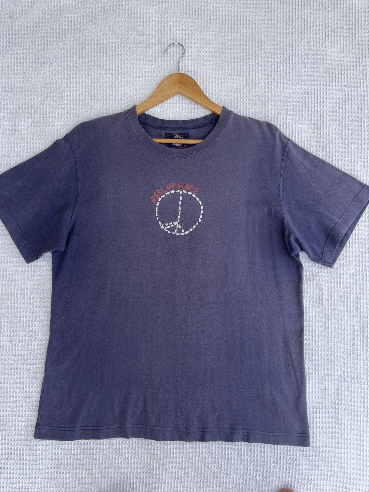 Japanese Brand Rare🔥Japanese Feel At Peace Faded Thrashed Tee Size US L / EU 52-54 / 3 - 8 Thumbnail