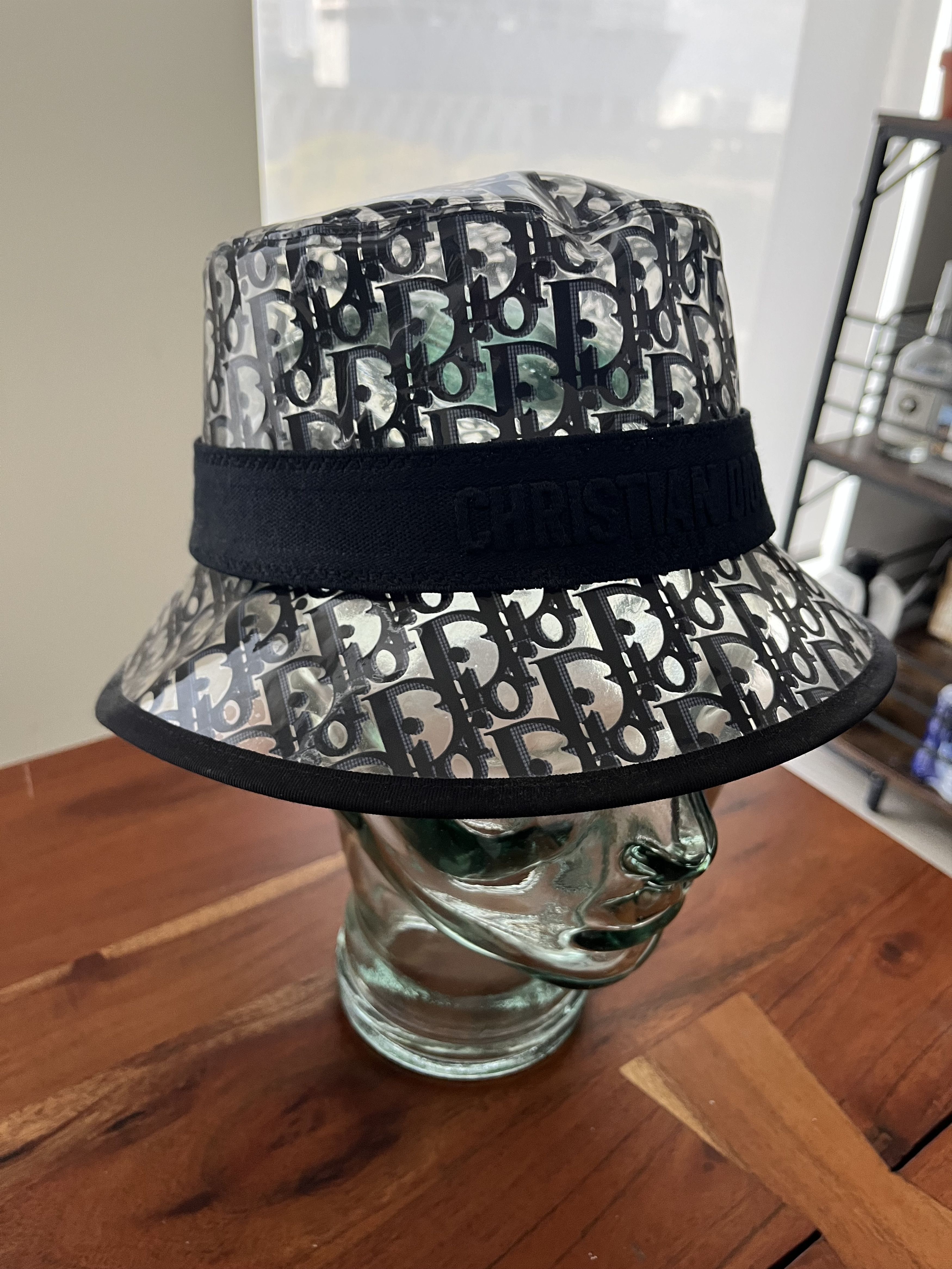 Dior Dior Blue Oblique PVC Transparent Bucket hat | Unisex Size ONE SIZE - 1 Thumbnail