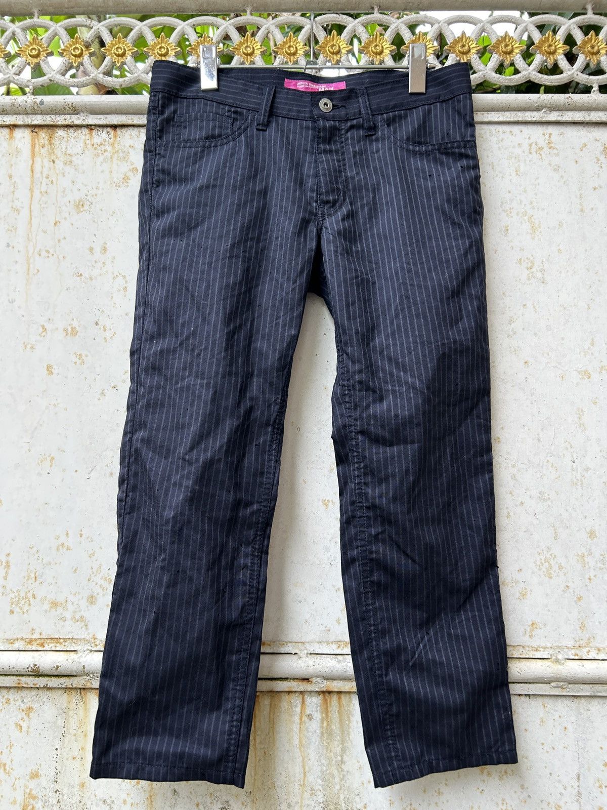 Junya Watanabe Junya Watanabe Man COMME des GARCONS MAN Pink Striped Pants Size US 30 / EU 46 - 1 Thumbnail