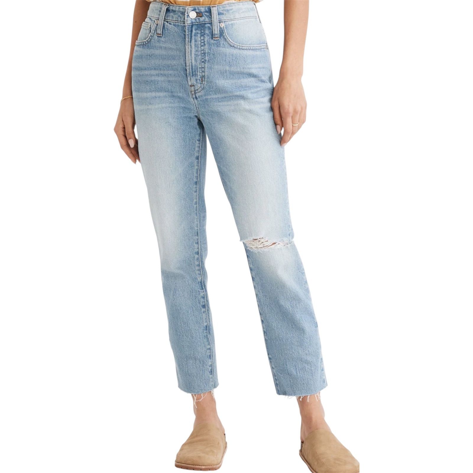Madewell The Curvy Perfect Vintage Jeans Mom Destroyed 24