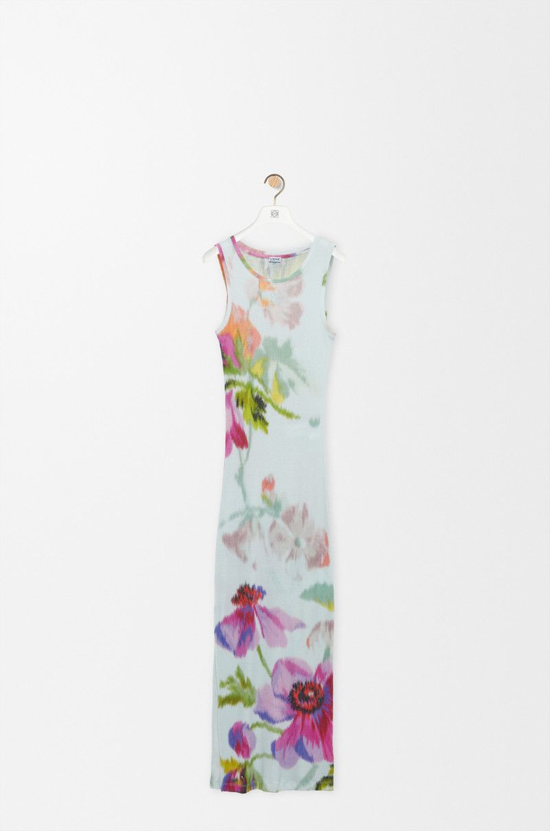 Loewe o1in1g0526 Tank Dress in Silk And Cotton in Multicolor Size S / US 4 / IT 40 - 1 Thumbnail