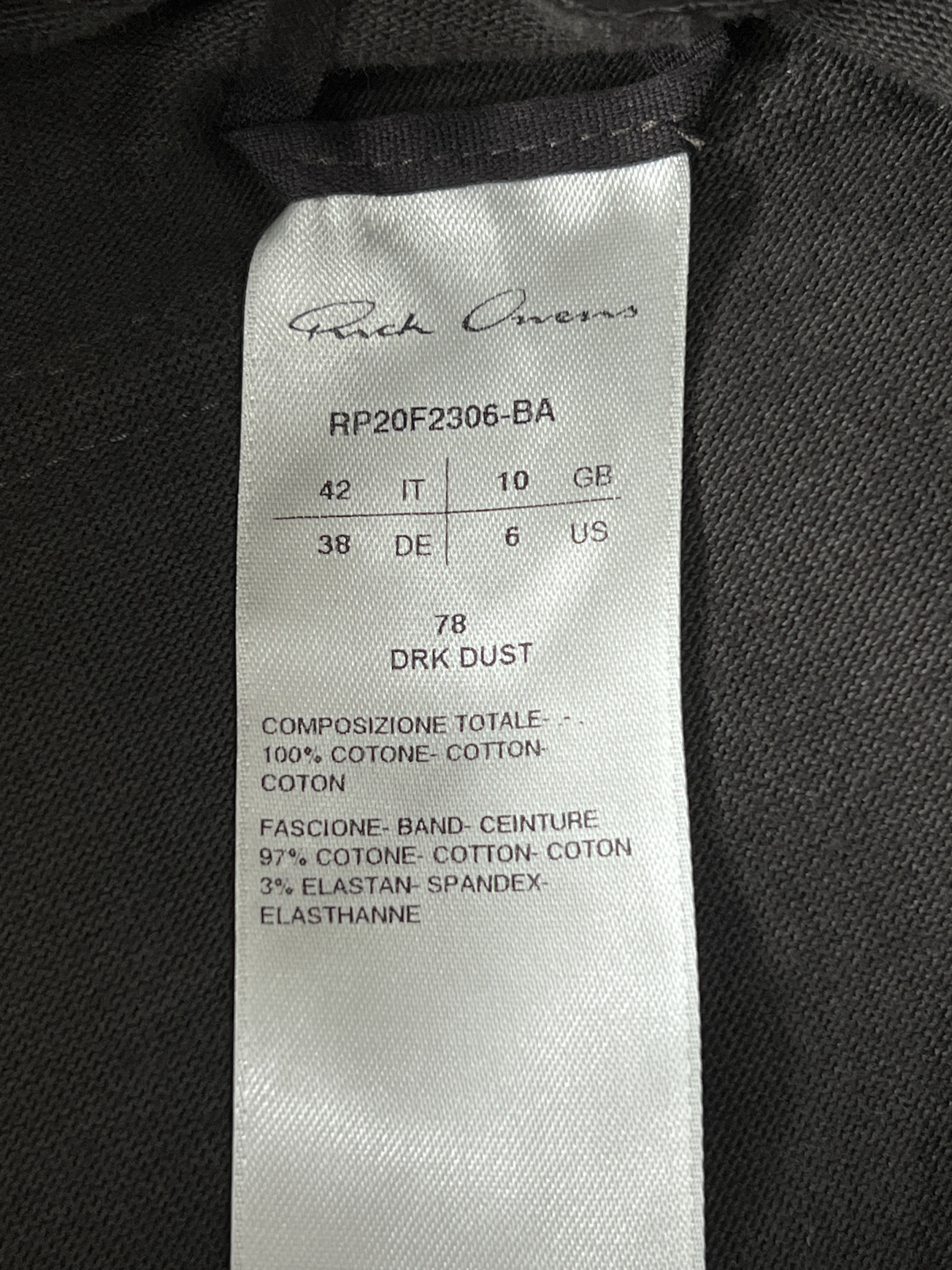 Rick Owens Rick Owens Mainline FW20 Performa Paneled Cargo Joggers Size US 29 - 10 Thumbnail