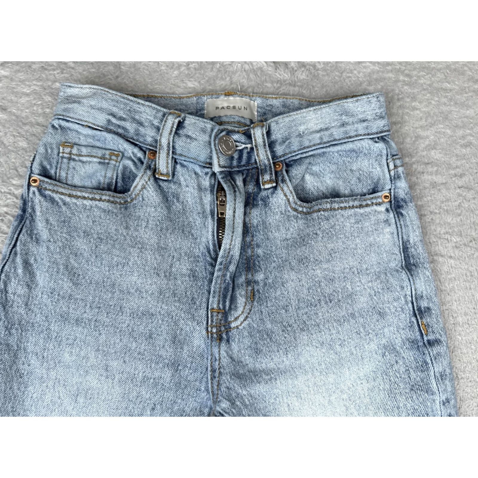 Pacsun PacSun Jeans Womens 22 Light Blue Wash Stretch High Rise Bootcut Denim Zip Fly 5-Pocket Cowboy Womens Size 40" / US 18 - 4 Thumbnail