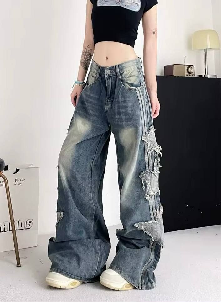 Japanese Brand × Vintage star-designed jeans Size 26" / US 2 / IT 38 - 1 Thumbnail