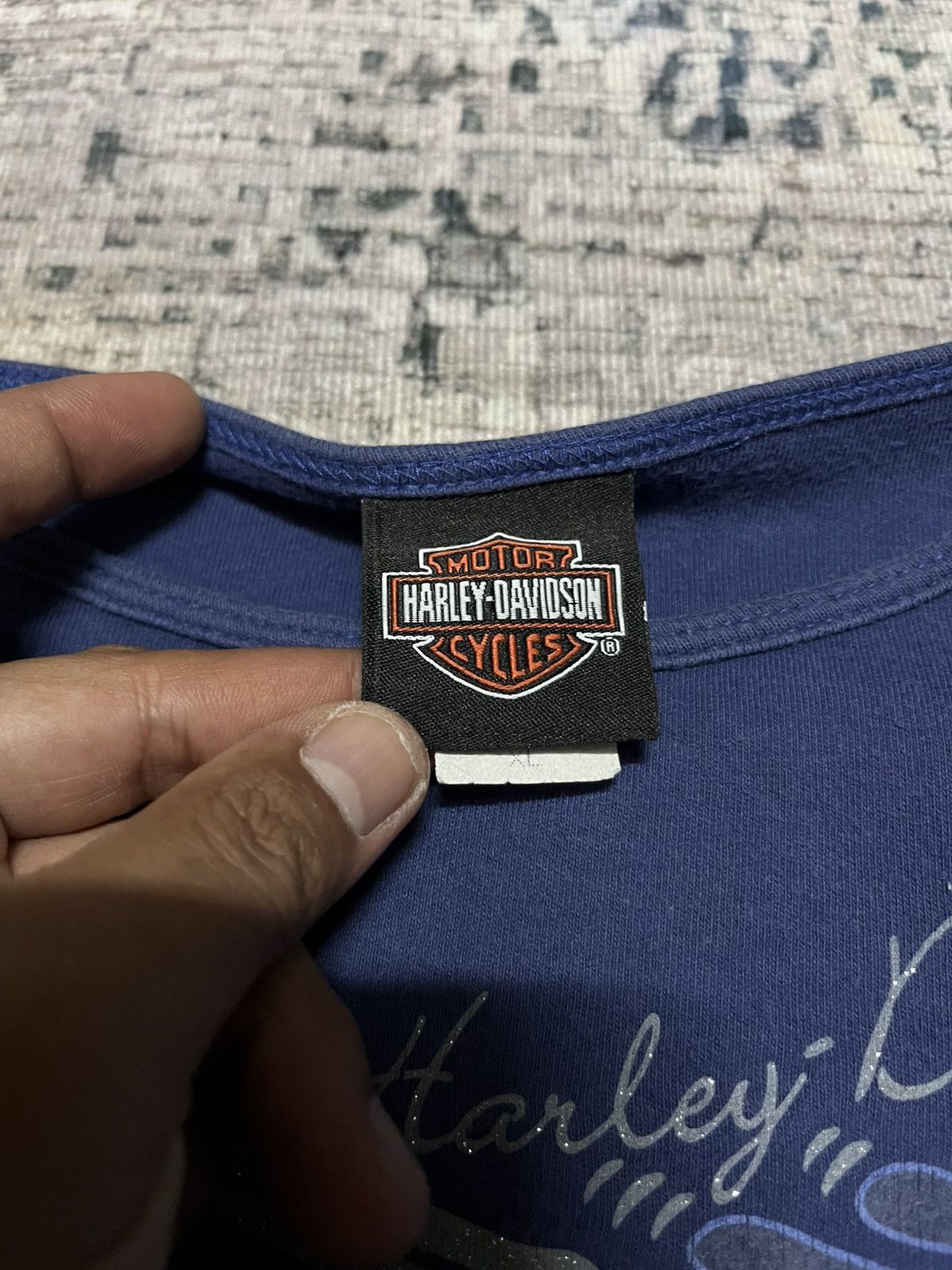 Harley Davidson Vintage Harley Davidson Tattoo Design Long Sleeve Tee 90s Size XL / US 12-14 / IT 48-50 - 5 Thumbnail