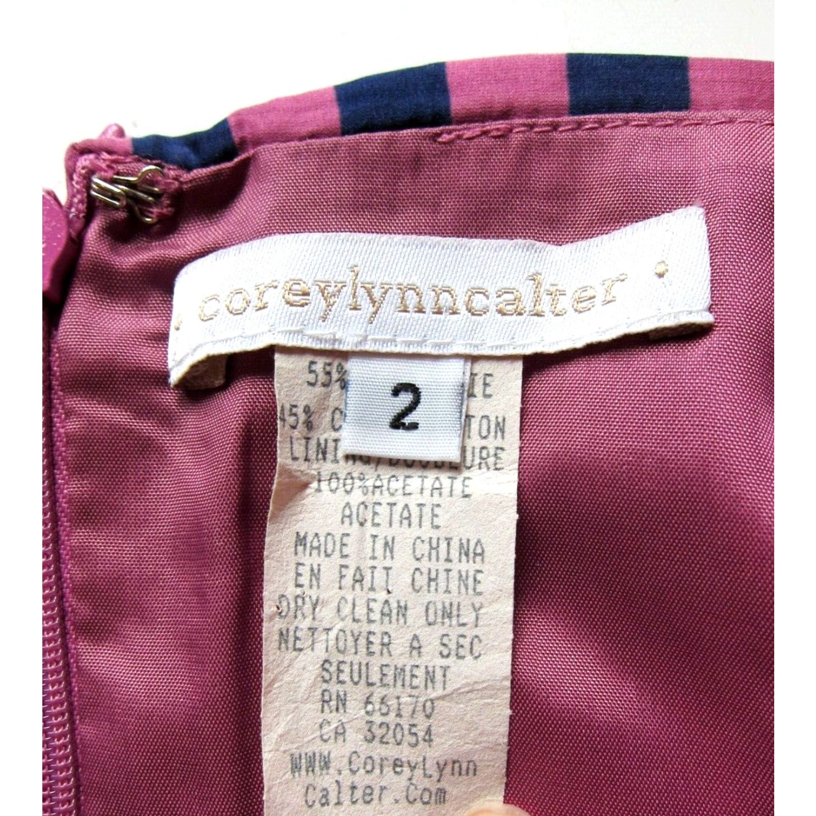 Anthropologie **Pink Blue Striped Strapless Silk Dress Corey Lynn Calter 2** User: **Strapless Pink Blue Striped Silk Corey Lynn Calter Dress 2** Size XS / US 0-2 / IT 36-38 - 3 Thumbnail