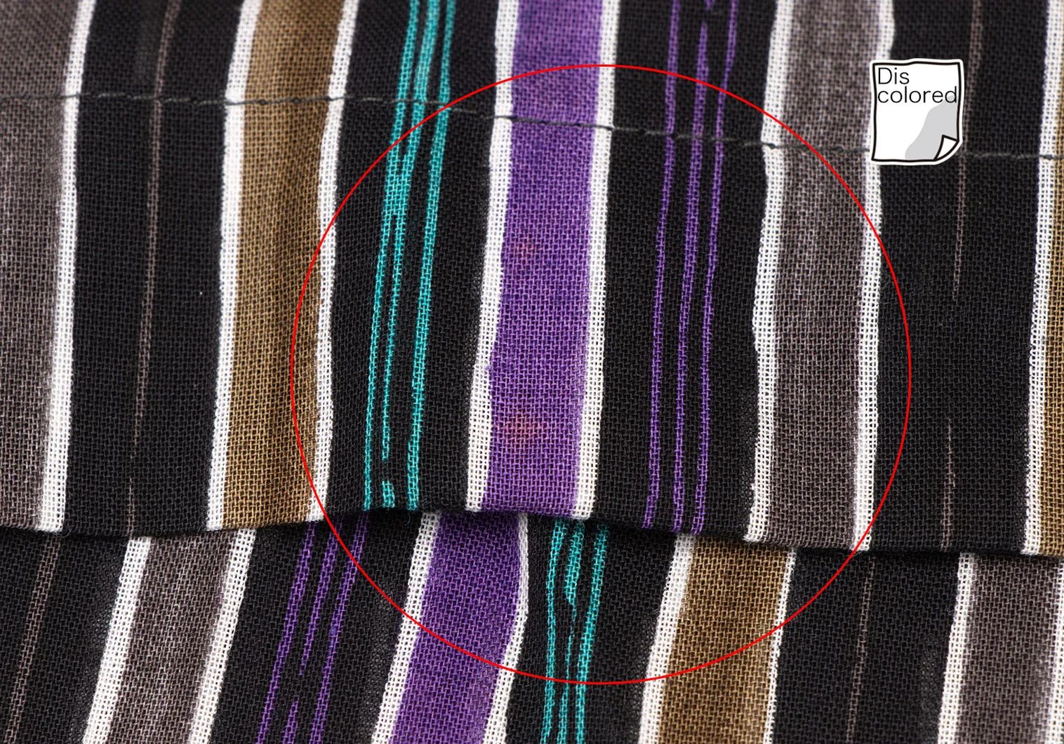 Issey Miyake Cotton Stripe Band Collar Shirt in Black Purple Green Size US M / EU 48-50 / 2 - 10 Thumbnail