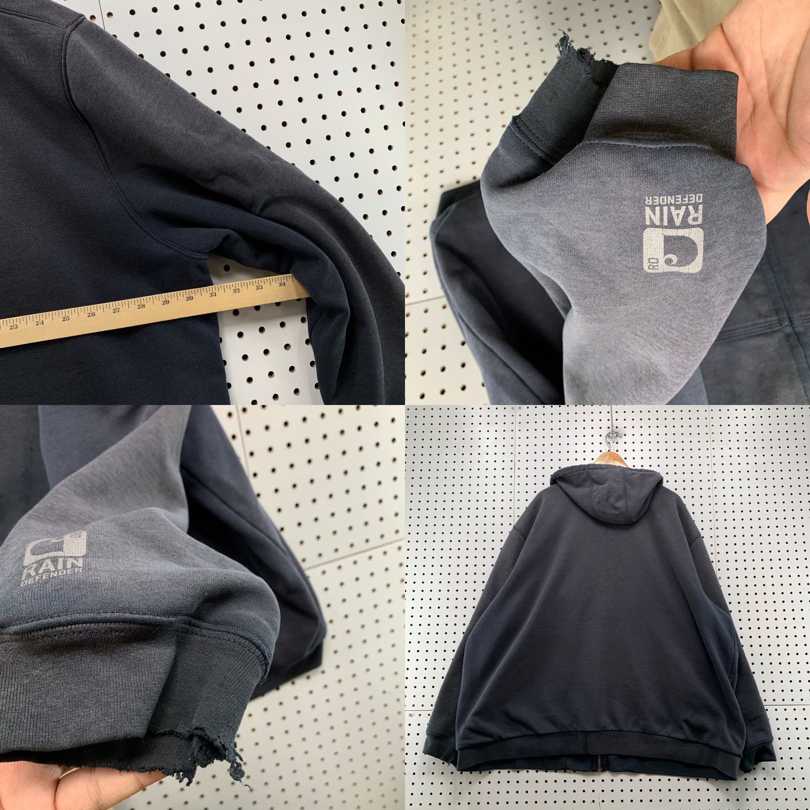 Carhartt VINTAGE Carhartt Hoodie Sweatshirt Mens 3XLT Tall Sun Faded Blue Thermal Lined Hoodie Mens XS Blue Winter Sweatshirt Carhartt Size US XS / EU 42 / 0 - 9 Thumbnail