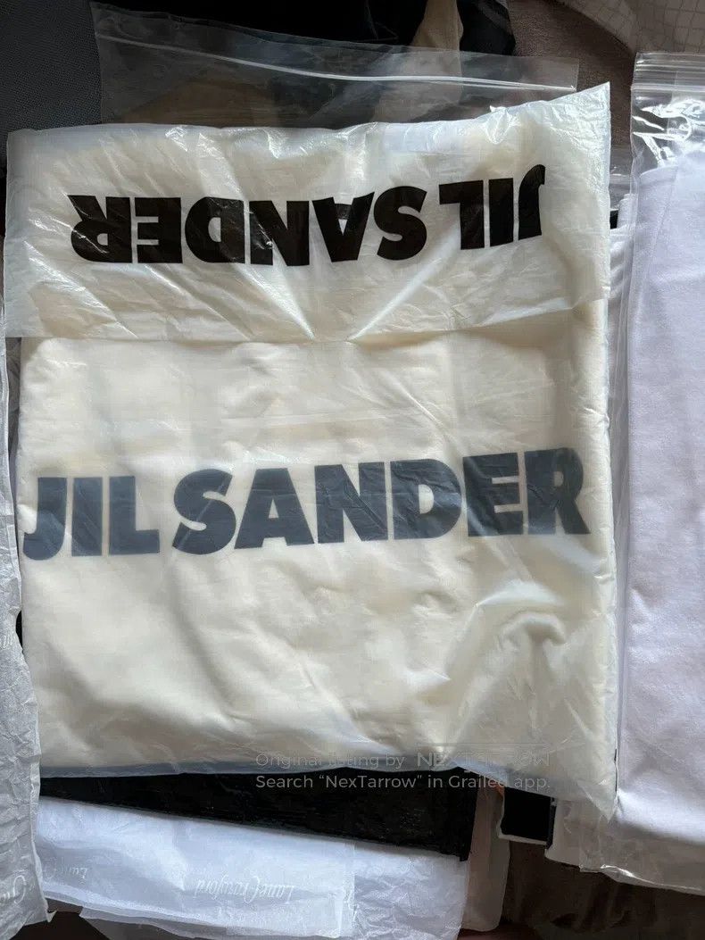 Jil Sander Jil Sander Men's Classic White Logo Short Sleeve Cotton T- Size US S / EU 44-46 / 1 - 3 Thumbnail