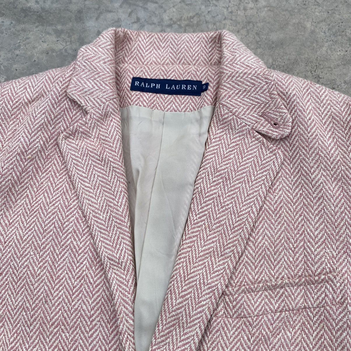 Polo Ralph Lauren Ralph Lauren Pink Herringbone Blazer-2017 Release Size S / US 4 / IT 40 - 13 Thumbnail