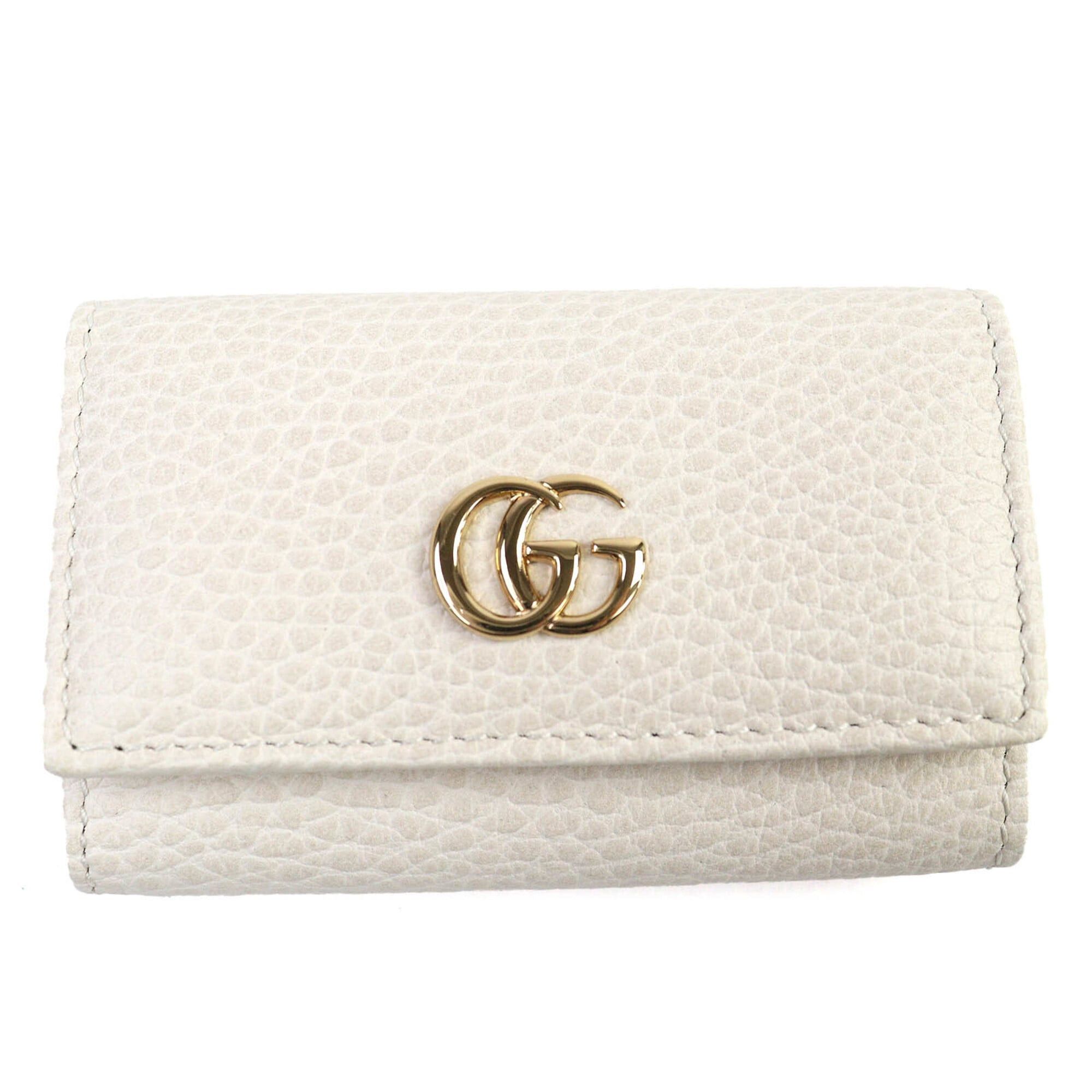 Gucci GUCCI 456118 Double G 6-Hook Leather Key Case in Light Beige with Gold Hardware, Box and Dust Bag Included, Made Italy Size ONE SIZE - 1 Thumbnail