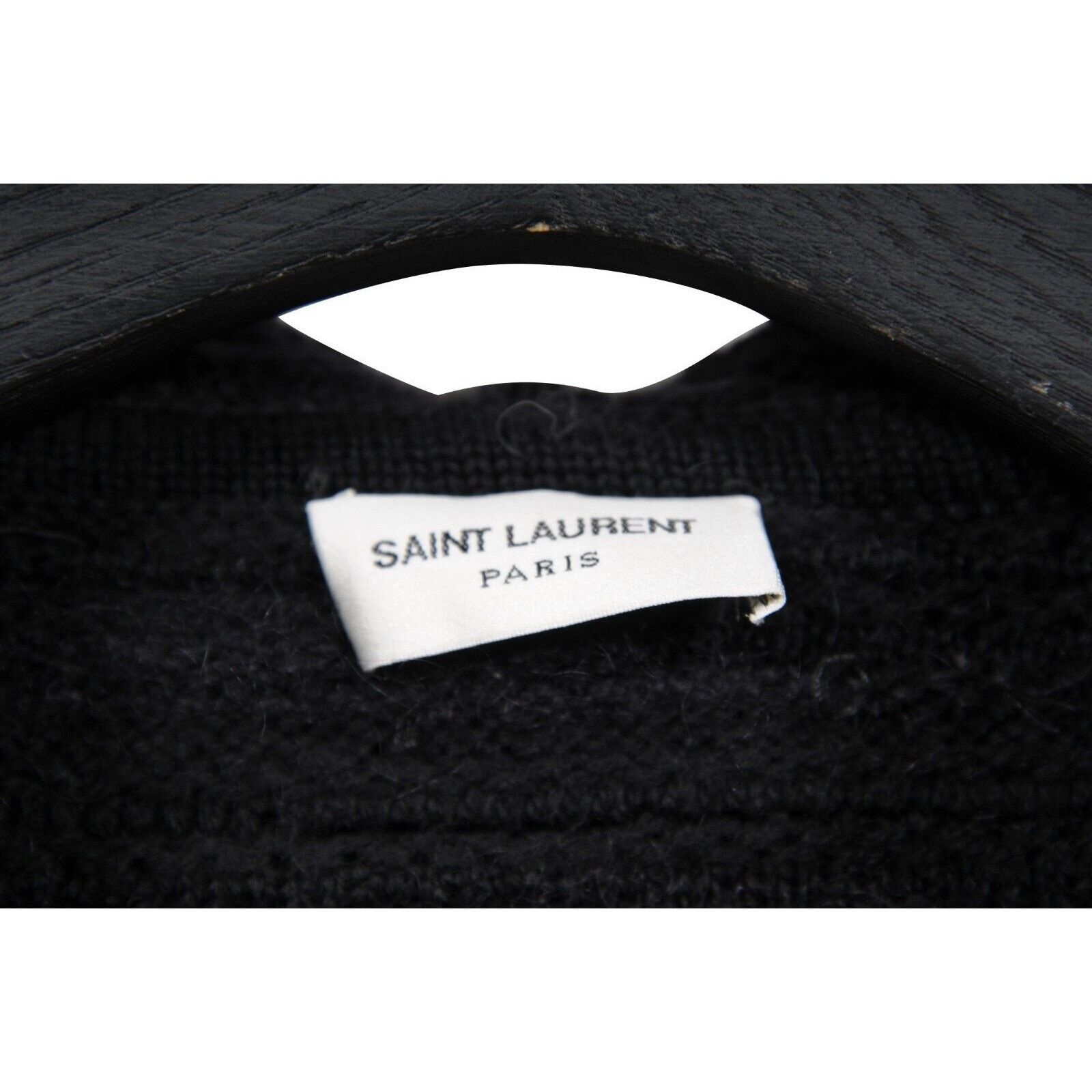 Saint Laurent Paris Hooded Oversized Cardigan Black Wool Mohair Size US M / EU 48-50 / 2 - 6 Thumbnail