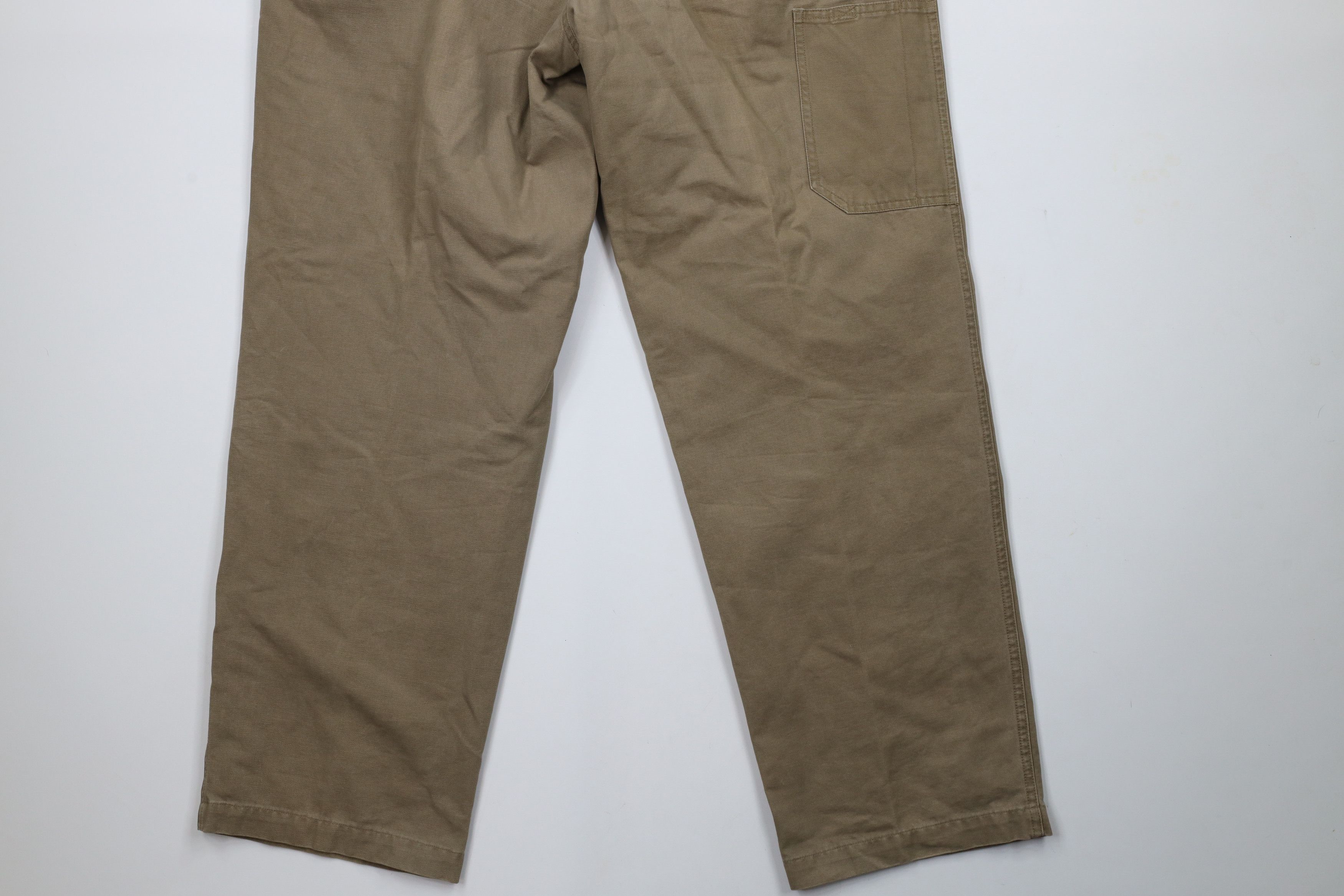 Columbia × Vintage Vintage Columbia Wide Leg Canvas Dungaree Pants Beige Size US 36 / EU 52 - 13 Thumbnail