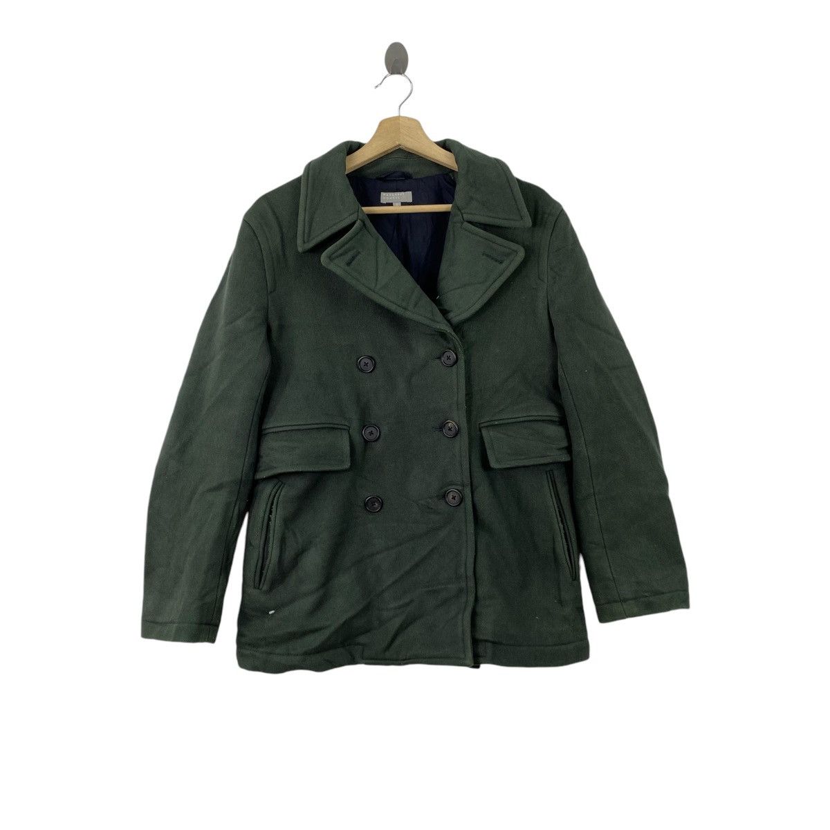 Margaret Howell Vintage MARGARET HOWELL British Brand Green Pea Coat Double Size US S / EU 44-46 / 1 - 1 Thumbnail