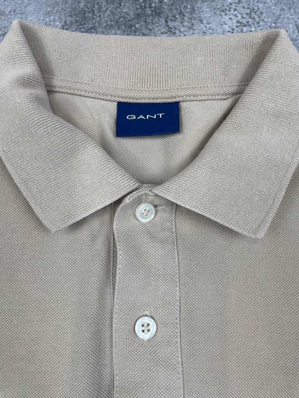 Gant Gant Men Polo T-Shirt Beige Size L Size US L / EU 52-54 / 3 - 4 Thumbnail