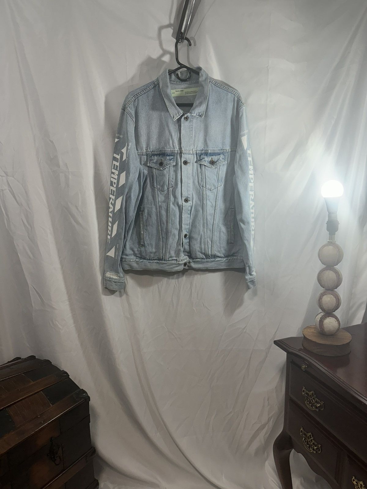 Off-White OFF WHITE STRIPE DENIM JACKET Size US L / EU 52-54 / 3 - 1 Thumbnail