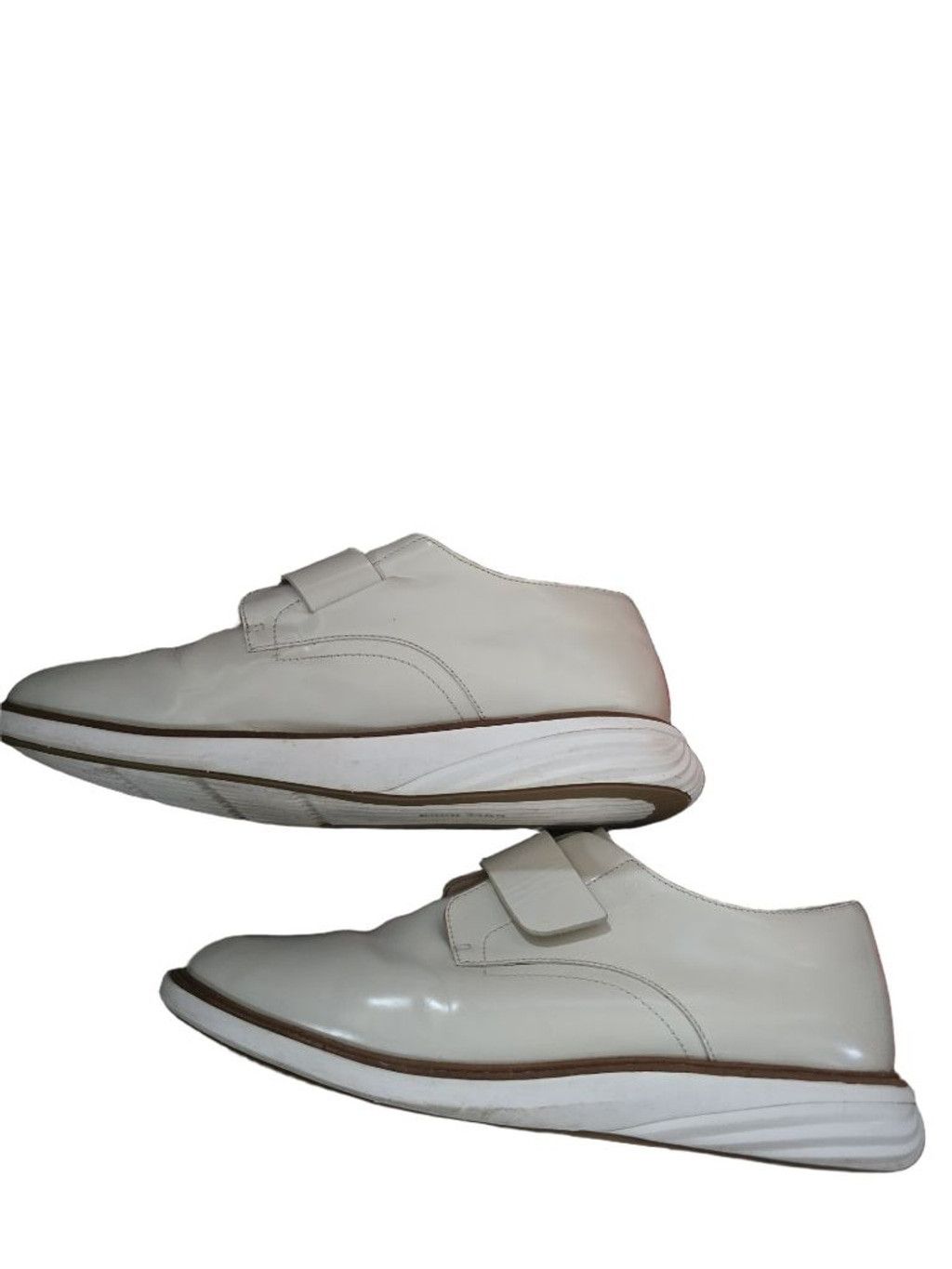 Cole Haan Women Cole Haan White & Beige GrandEvølution Loafers Size 9B Size US 9 / IT 39 - 3 Thumbnail