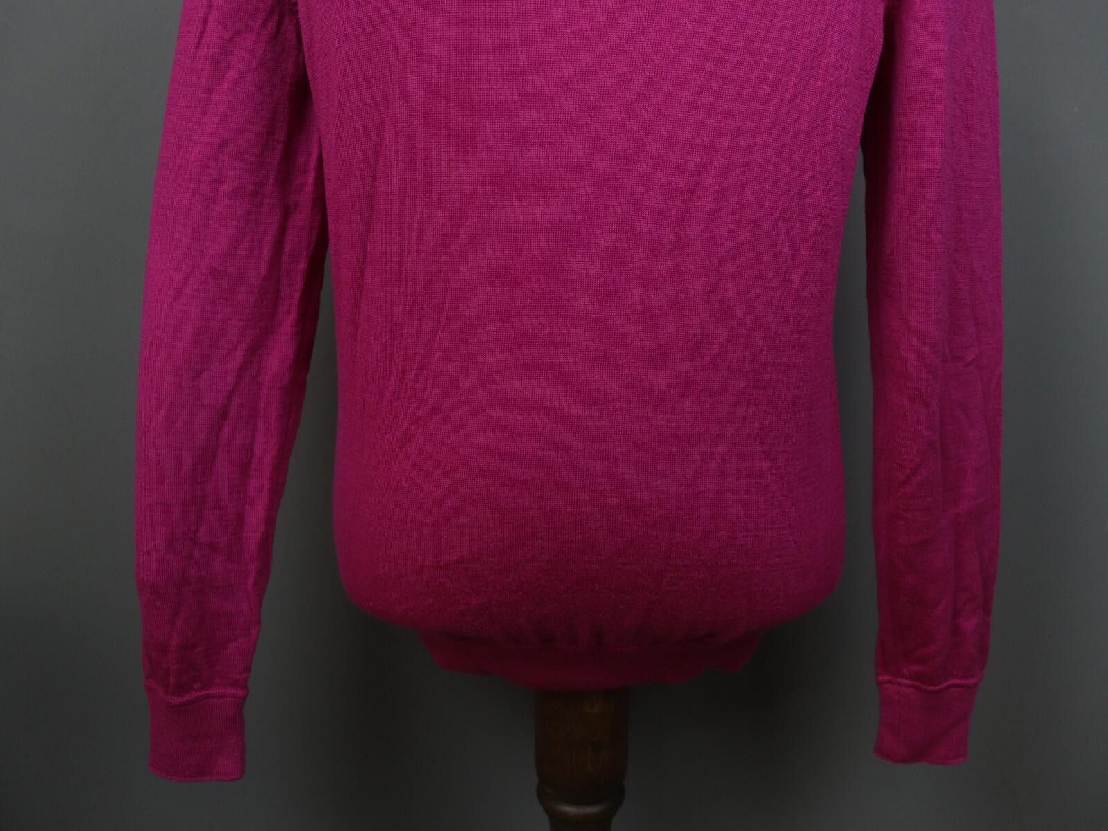 Designer PELIKAMO ZURICH Pink Wool Tight Knit Pullover Sweater Size L Size L / US 10 / IT 46 - 10 Thumbnail
