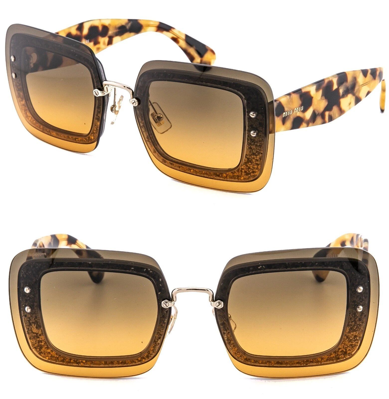 Miu Miu MIU MIU REVEAL 01RS MU01RS Orange Fashion Sunglasses 01R Size ONE SIZE - 1 Thumbnail
