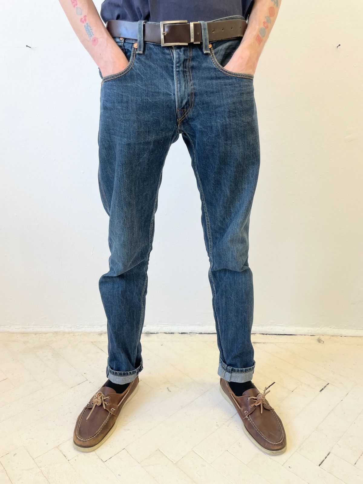 Levi's Title: Levis 514 Dark Wash Denim Jeans W34 Heritage Fade Size US 34 / EU 50 - 1 Thumbnail
