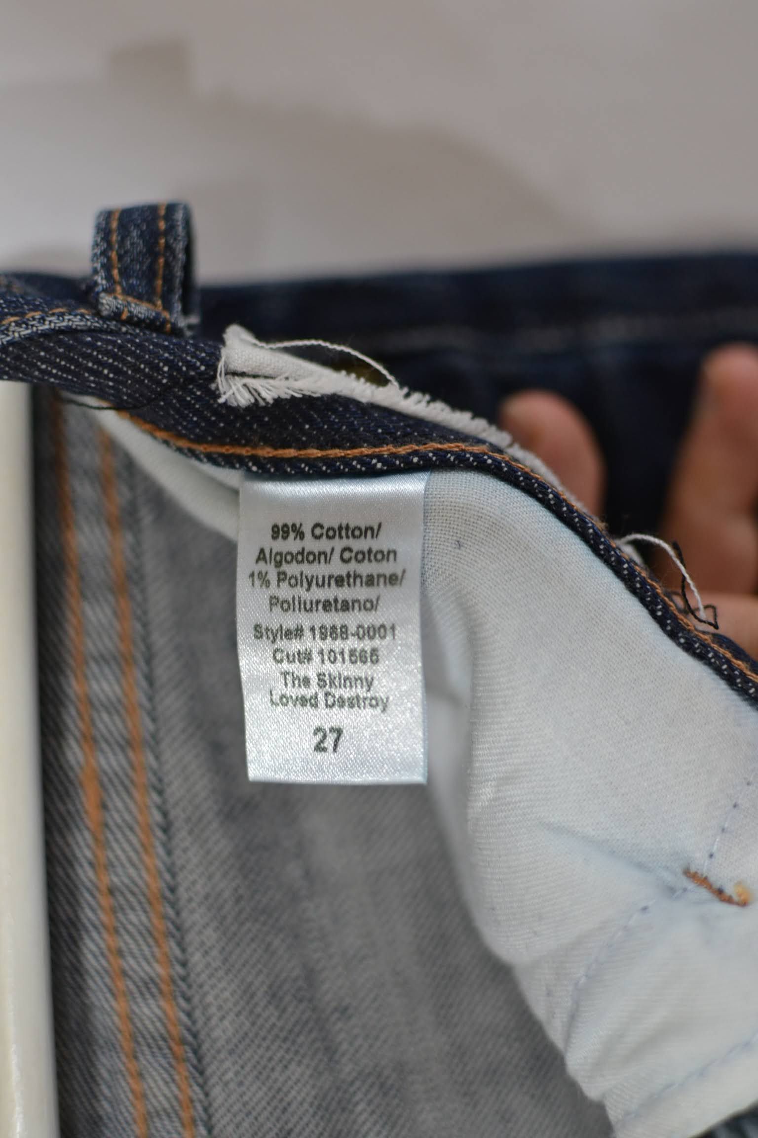 Current/Elliot Pre Distressed The Skinny Loved Destroy Jeans Size 27" / US 4 / IT 40 - 9 Thumbnail