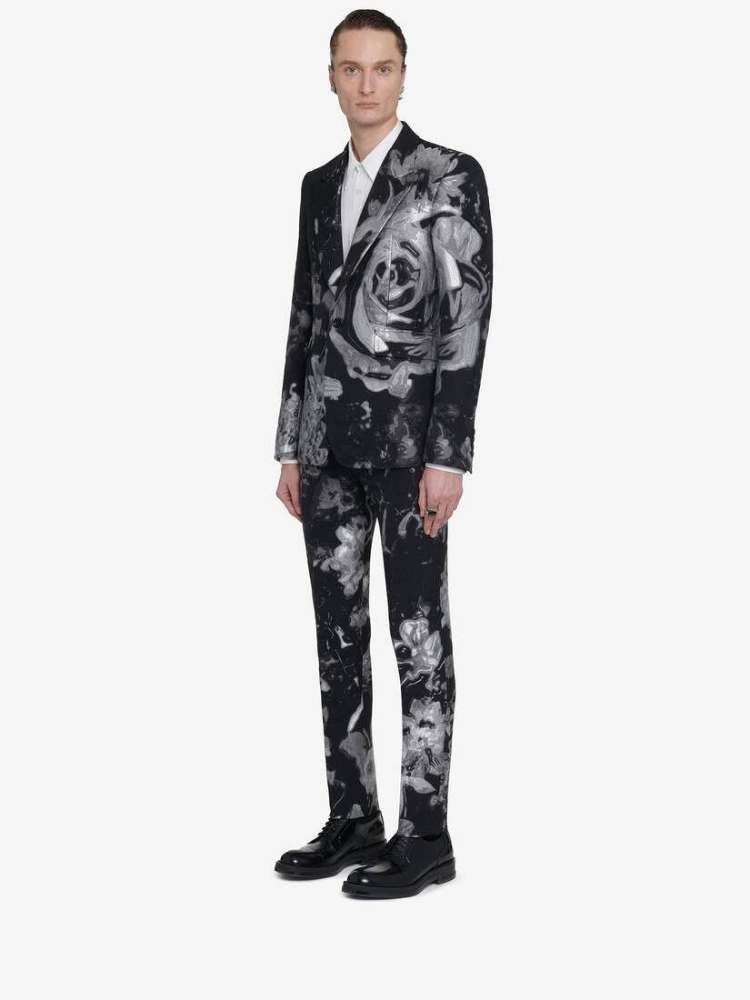 Alexander McQueen o1w1db10725 Wax Flower Single-Breasted Jacket Black/Silver Size US S / EU 44-46 / 1 - 5 Thumbnail