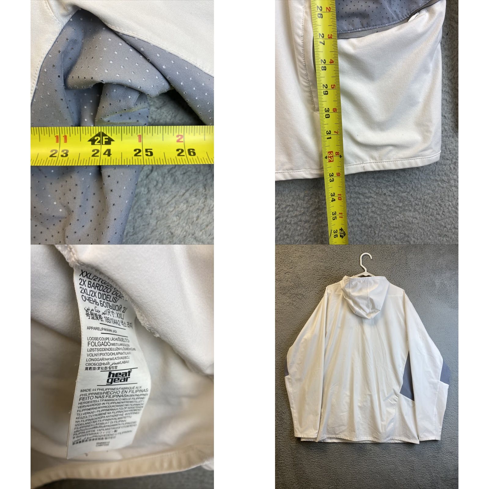 Under Armour Under Armour Zip Hooded Pullover Windbreaker Mens XXL White Softshell /92-17 Size US XXL / EU 58 / 5 - 8 Thumbnail