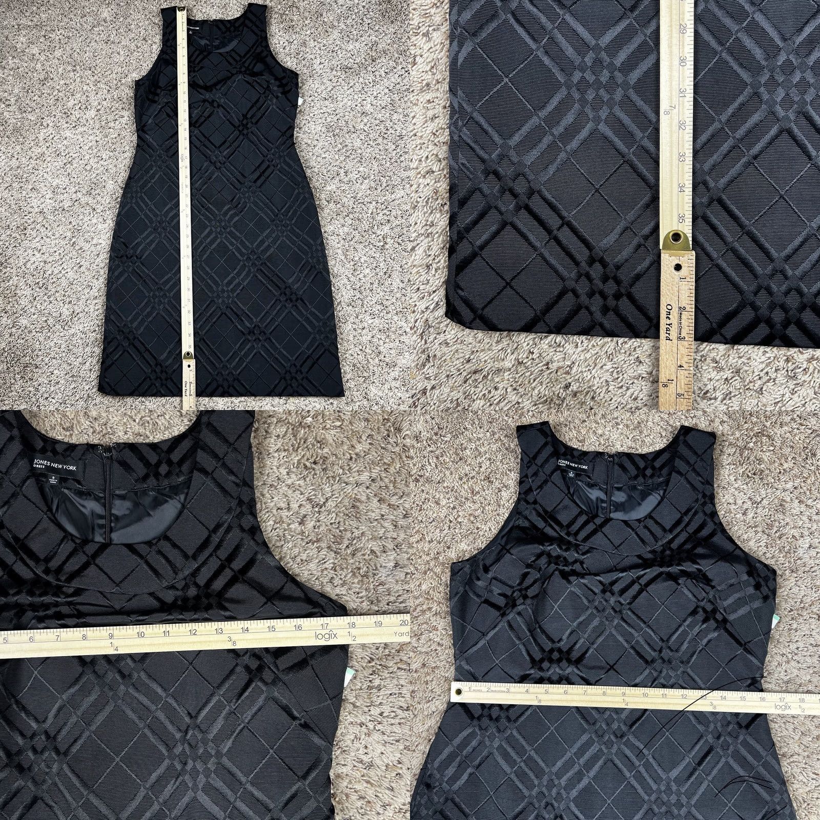 Jones New York VINTAGE: No Jones New York Dress Womens 8 Black Sleeveless Pencil Style Business Lined Size M / US 6-8 / IT 42-44 - 8 Thumbnail