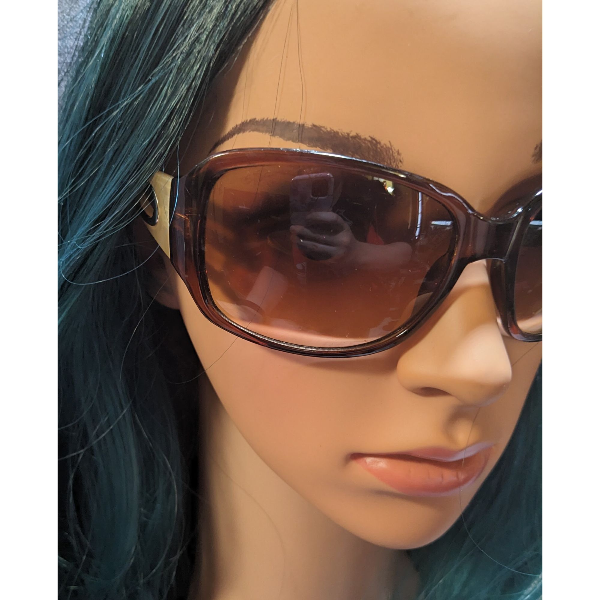 Esprit Esprit Brown And Beige Sunglasses With Teardrop Cutouts Size ONE SIZE - 9 Thumbnail