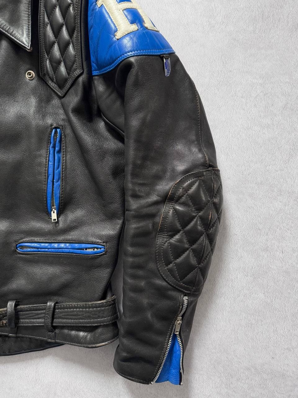 Honda Vintage TT Leathers Heavyweight Leather Jacket Honda 70s 80s Size US M / EU 48-50 / 2 - 7 Thumbnail